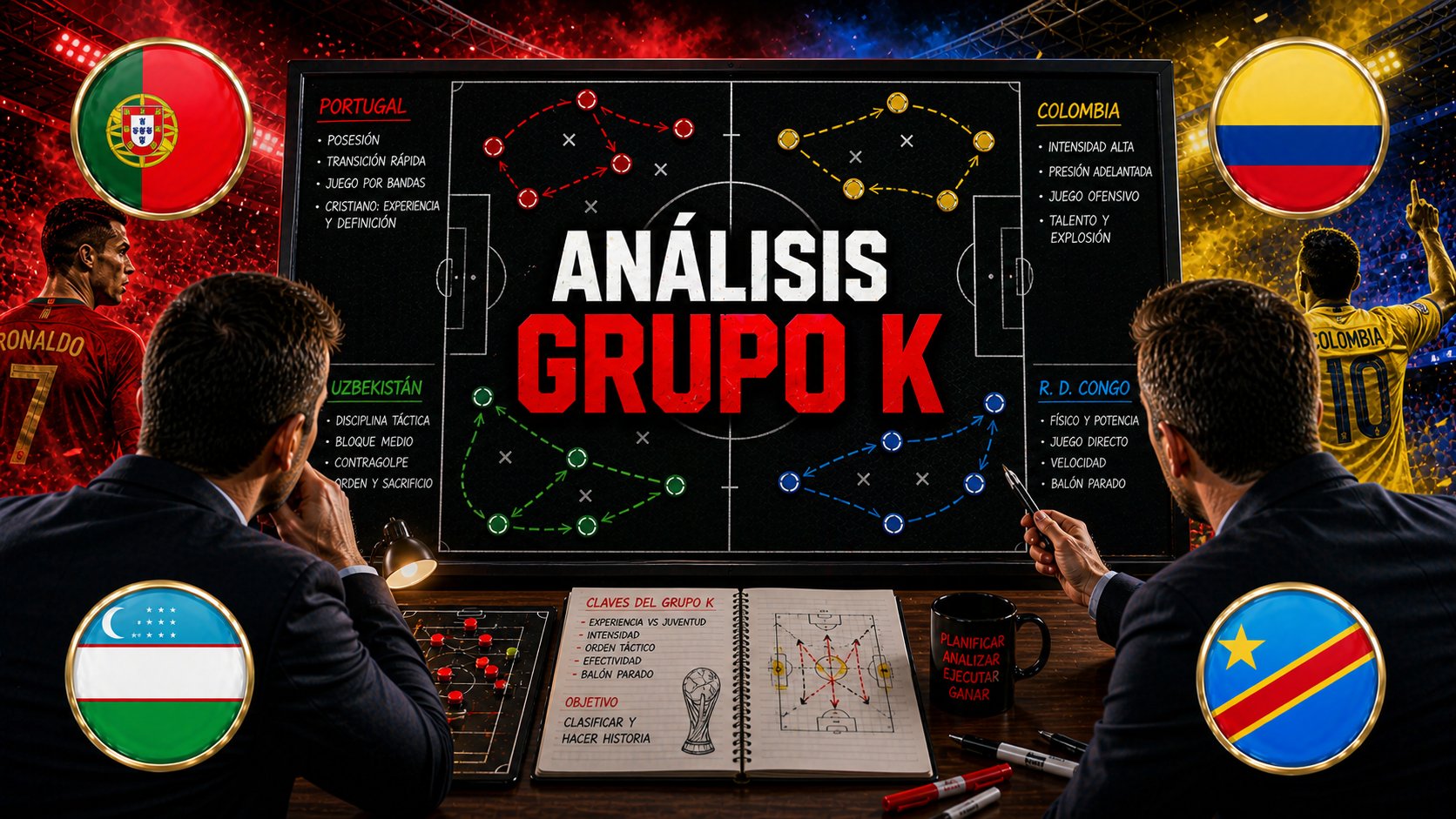 Analisis del Grupo K del Mundial 2026: Portugal, Colombia, Uzbekistan y RD Congo